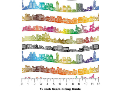 Living Choices Cityscape Vinyl Film Pattern Size 12 inch Scale~Rwraps Living Choices Cityscape Sizing Chart~3