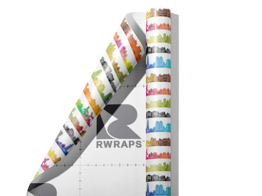 Living Choices Cityscape Wrap Film Sheets~Rwraps Series 914 Living Choices Cityscape Scrolled Sheet~4