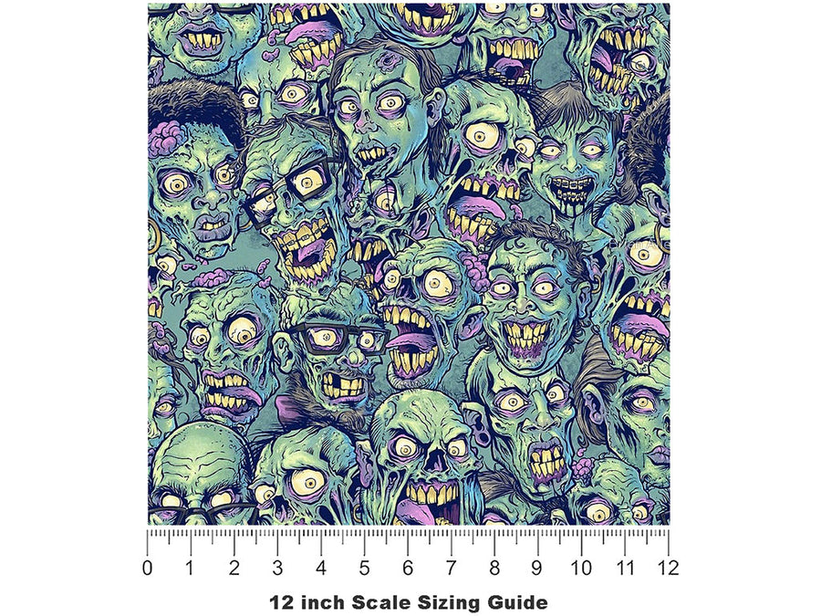 Livor Mortis Zombie Vinyl Film Pattern Size 12 inch Scale~Rwraps Livor Mortis Zombie Sizing Chart~2