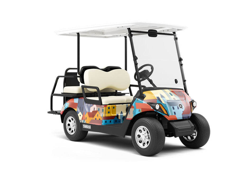 Local Borough Cityscape Wrapped Golf Cart
