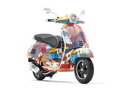 Local Borough Cityscape Vespa Scooter Wrap Film