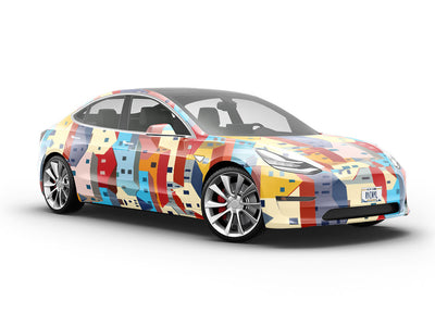 Local Borough Cityscape Vehicle Vinyl Wrap