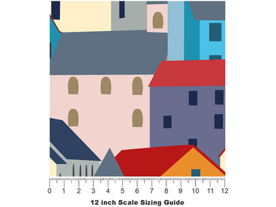 Local Borough Cityscape Vinyl Film Pattern Size 12 inch Scale~Rwraps Local Borough Cityscape Sizing Chart~3