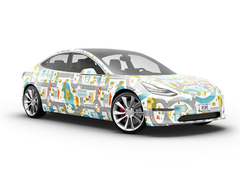 Local Roads Toy Room Vehicle Vinyl Wrap