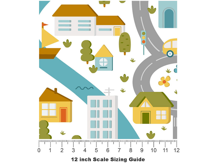 Local Roads Toy Room Vinyl Film Pattern Size 12 inch Scale~Rwraps Local Roads Toy Room Sizing Chart~2