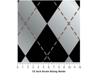 London Fog Argyle Vinyl Film Pattern Size 12 inch Scale~Rwraps London Fog Argyle Sizing Chart~2