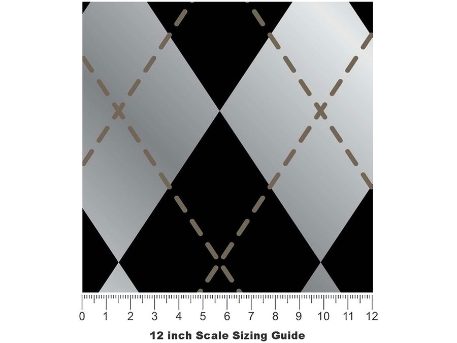 London Fog Argyle Vinyl Film Pattern Size 12 inch Scale~Rwraps London Fog Argyle Sizing Chart~2