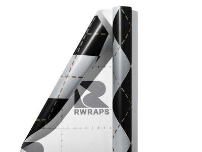 London Fog Argyle Wrap Film Sheets~Rwraps Series 914 London Fog Argyle Scrolled Sheet~3