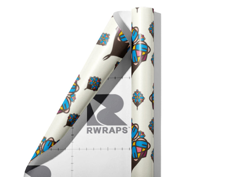 Lonely Hearts Art Deco Wrap Film Sheets~Rwraps Series 914 Lonely Hearts Art Deco Scrolled Sheet~3