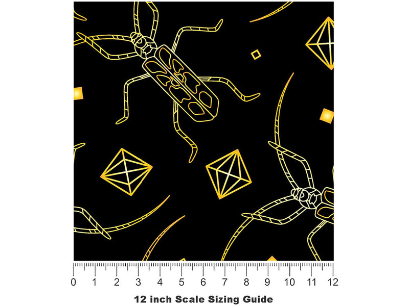 Longhorn Diamonds Bug Vinyl Film Pattern Size 12 inch Scale~Rwraps Longhorn Diamonds Bug Sizing Chart~2