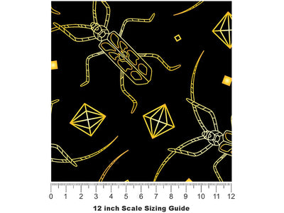 Longhorn Diamonds Bug Vinyl Film Pattern Size 12 inch Scale~Rwraps Longhorn Diamonds Bug Sizing Chart~2