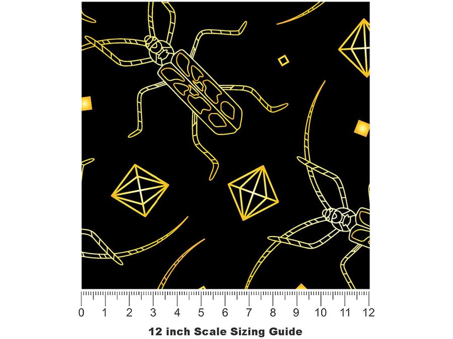 Longhorn Diamonds Bug Vinyl Film Pattern Size 12 inch Scale~Rwraps Longhorn Diamonds Bug Sizing Chart~2