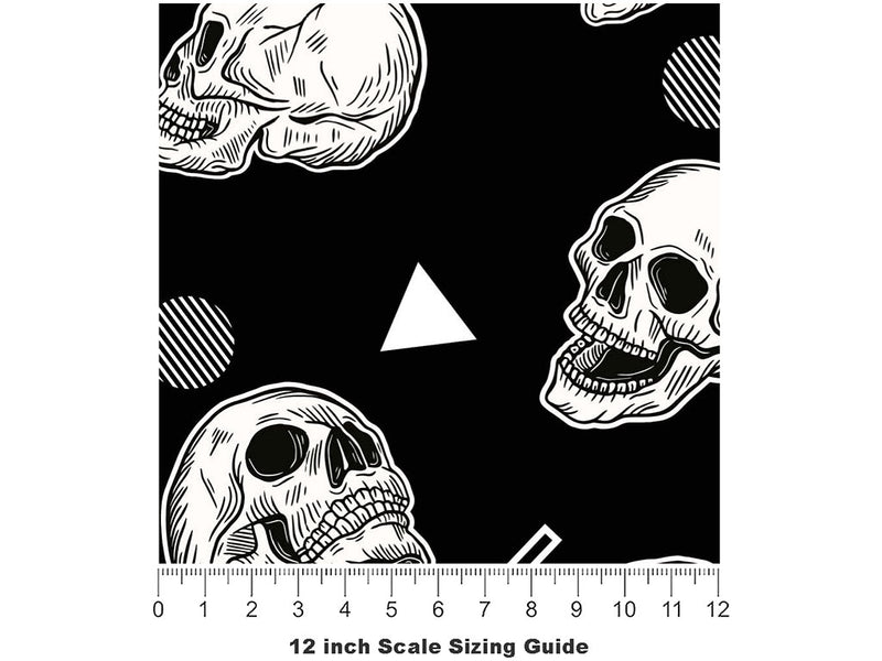 Look Around Halloween Vinyl Film Pattern Size 12 inch Scale~Rwraps Look Around Halloween Sizing Chart~2
