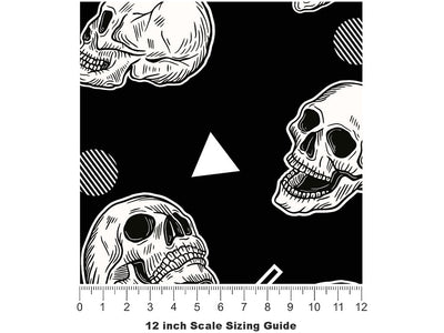 Look Around Halloween Vinyl Film Pattern Size 12 inch Scale~Rwraps Look Around Halloween Sizing Chart~2