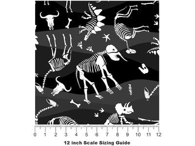 Lost Ages Dinosaur Vinyl Film Pattern Size 12 inch Scale~Rwraps Lost Ages Dinosaur Sizing Chart~2