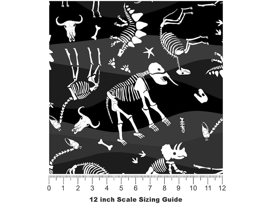 Lost Ages Dinosaur Vinyl Film Pattern Size 12 inch Scale~Rwraps Lost Ages Dinosaur Sizing Chart~2