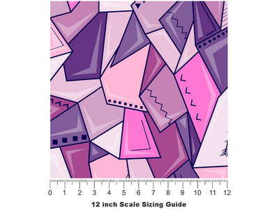 Lost Fairies Mosaic Vinyl Film Pattern Size 12 inch Scale~Rwraps Lost Fairies Mosaic Sizing Chart~2
