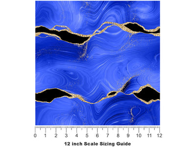 Lost Lagoon Gemstone Vinyl Film Pattern Size 12 inch Scale~Rwraps Lost Lagoon Gemstone Sizing Chart~2