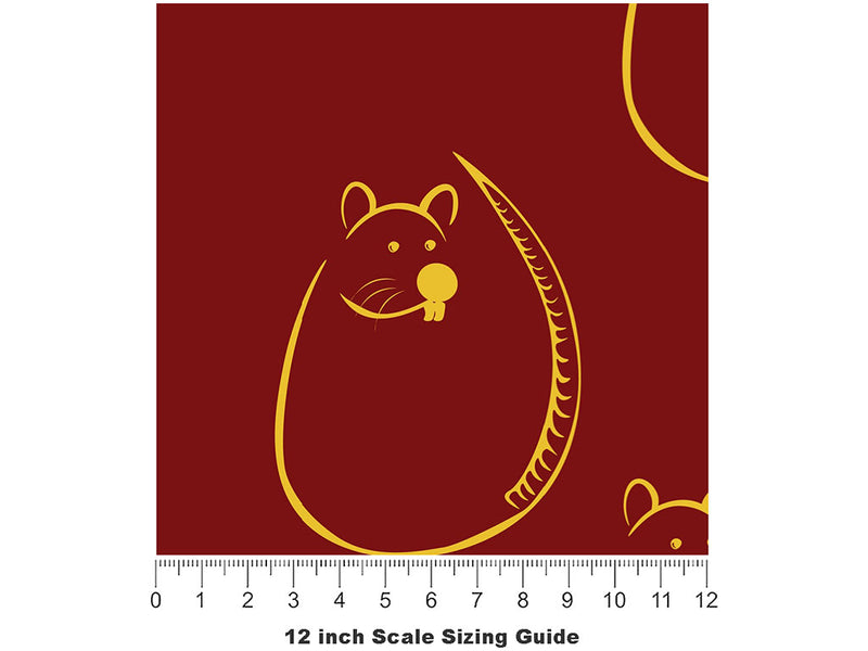 Lost Pizza Rodent Vinyl Film Pattern Size 12 inch Scale~Rwraps Lost Pizza Rodent Sizing Chart~2