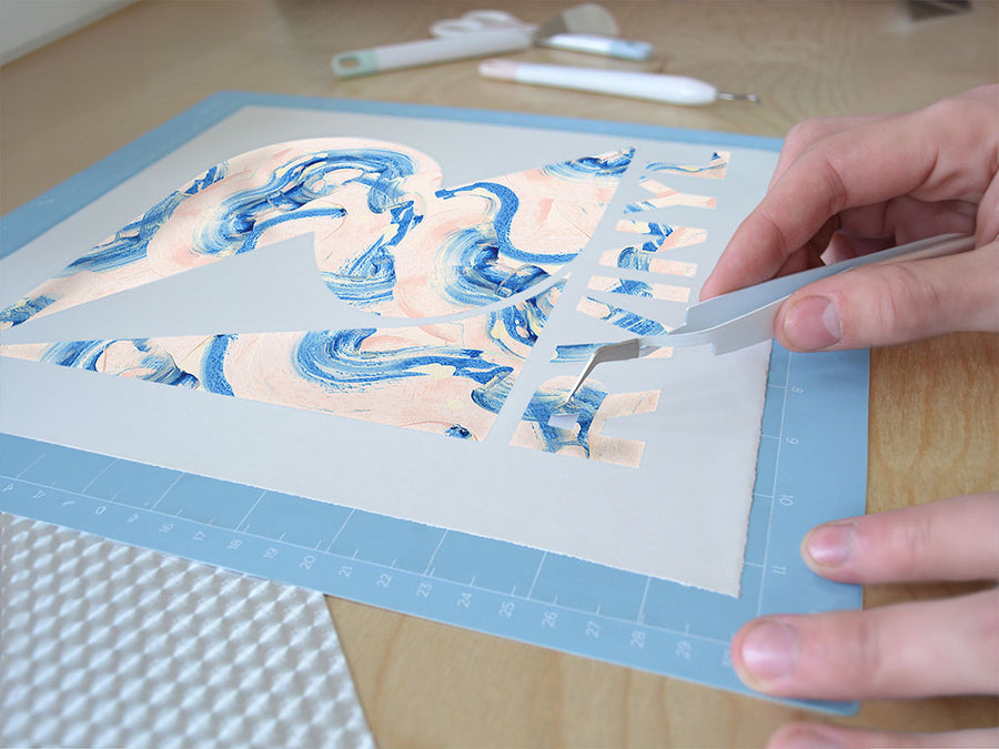 lost rivers abstract geometric Easy Weed Craft Vinyl
