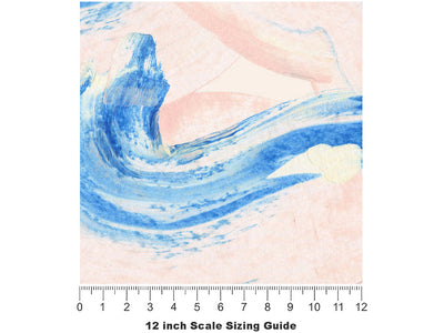 Lost Rivers Abstract Vinyl Film Pattern Size 12 inch Scale~Rwraps Lost Rivers Abstract Sizing Chart~2