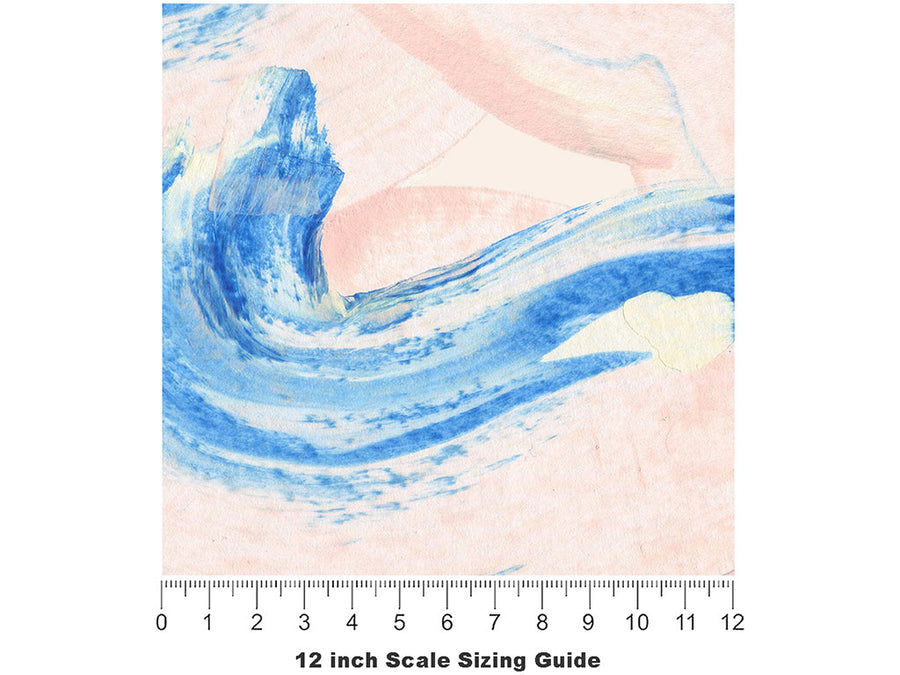 Lost Rivers Abstract Vinyl Film Pattern Size 12 inch Scale~Rwraps Lost Rivers Abstract Sizing Chart~2