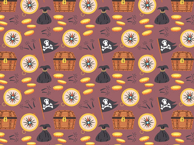 Lost Treasure Pirate Vinyl Wrap Pattern~Rwraps Series 914 Digitally Printed Vinyl Wrap~0