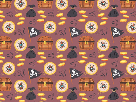 Lost Treasure Pirate Vinyl Wrap Pattern~Rwraps Series 914 Digitally Printed Vinyl Wrap~0