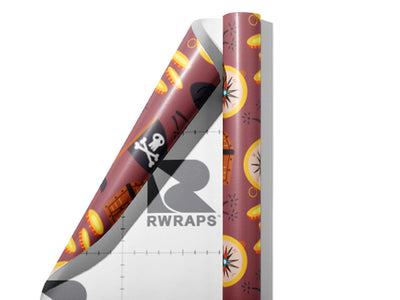Lost Treasure Pirate Wrap Film Sheets~Rwraps Series 914 Lost Treasure Pirate Scrolled Sheet~3