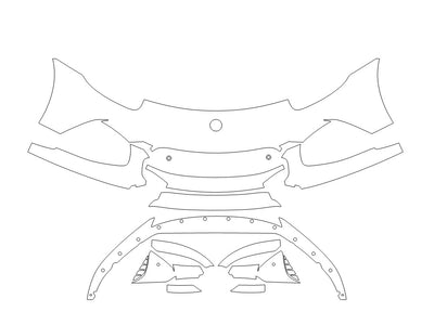 lotus emira 3M Clear Bra Bumper Precut PPF Diagram