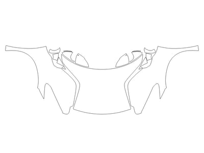 lotus emira 3M Clear Bra Hood Precut PPF Diagram