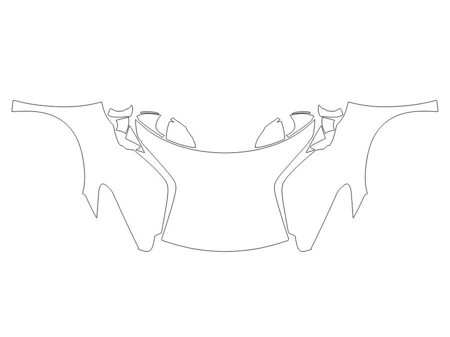 lotus emira 3M Clear Bra Hood Precut PPF Diagram