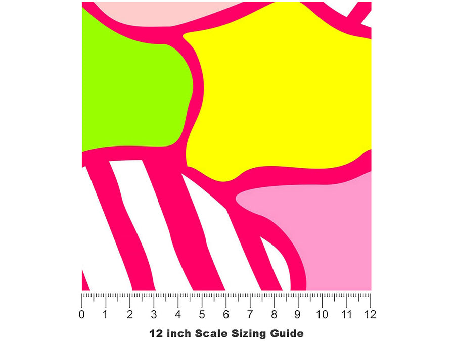 Love Beacon Abstract Vinyl Film Pattern Size 12 inch Scale~Rwraps Love Beacon Abstract Sizing Chart~2