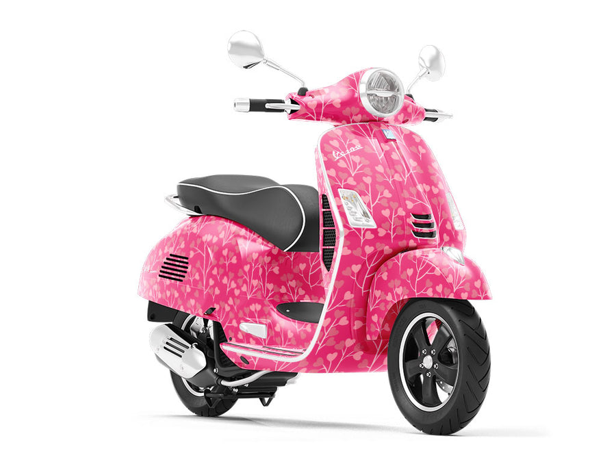 Love Blossom Heart Vespa Scooter Wrap Film