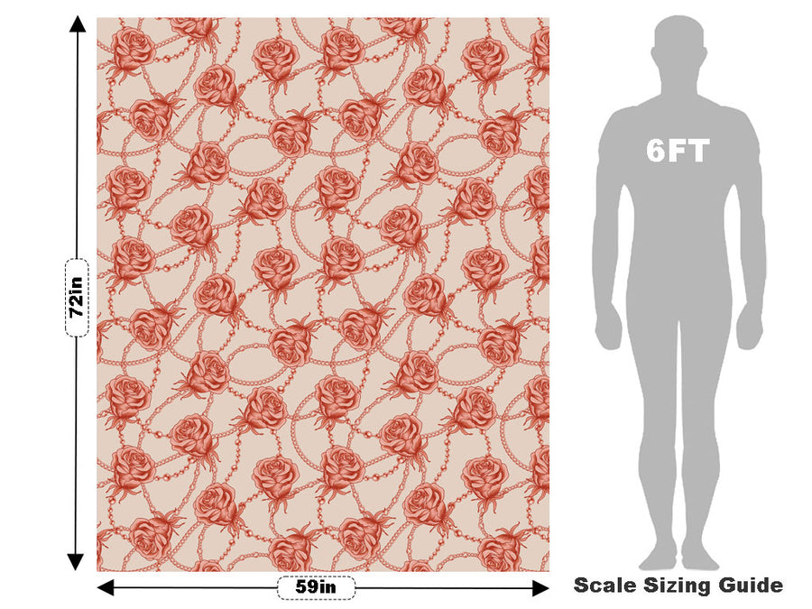 Love Chains Floral Vehicle Wrap Scale~Rwraps Series 914 Love Chains Floral Measurements~1