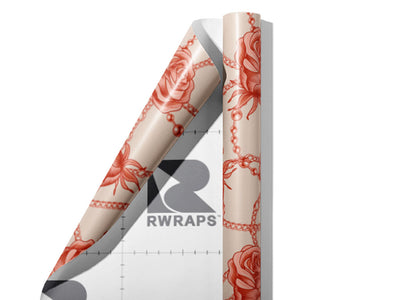 Love Chains Floral Wrap Film Sheets~Rwraps Series 914 Love Chains Floral Scrolled Sheet~3