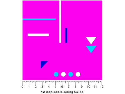 Love Lost Abstract Vinyl Film Pattern Size 12 inch Scale~Rwraps Love Lost Abstract Sizing Chart~2