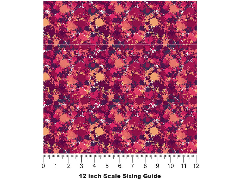 Love Resurrection Paint Splatter Vinyl Film Pattern Size 12 inch Scale~Rwraps Love Resurrection Paint Splatter Sizing Chart~2