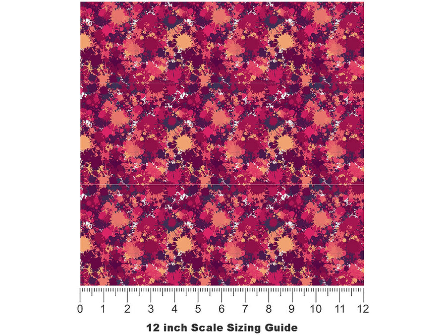 Love Resurrection Paint Splatter Vinyl Film Pattern Size 12 inch Scale~Rwraps Love Resurrection Paint Splatter Sizing Chart~2