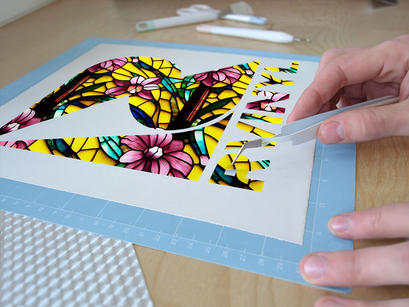 lovely day stained glass Easy Weed Craft Vinyl