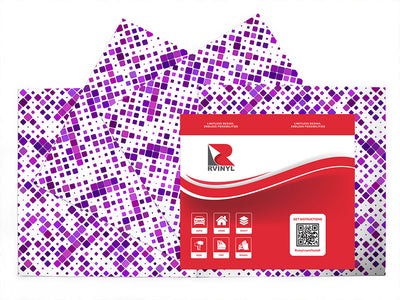 lovely iris mosaic Craft Vinyl Sheet Pack