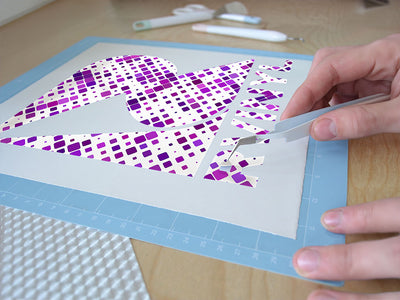 lovely iris mosaic Easy Weed Craft Vinyl