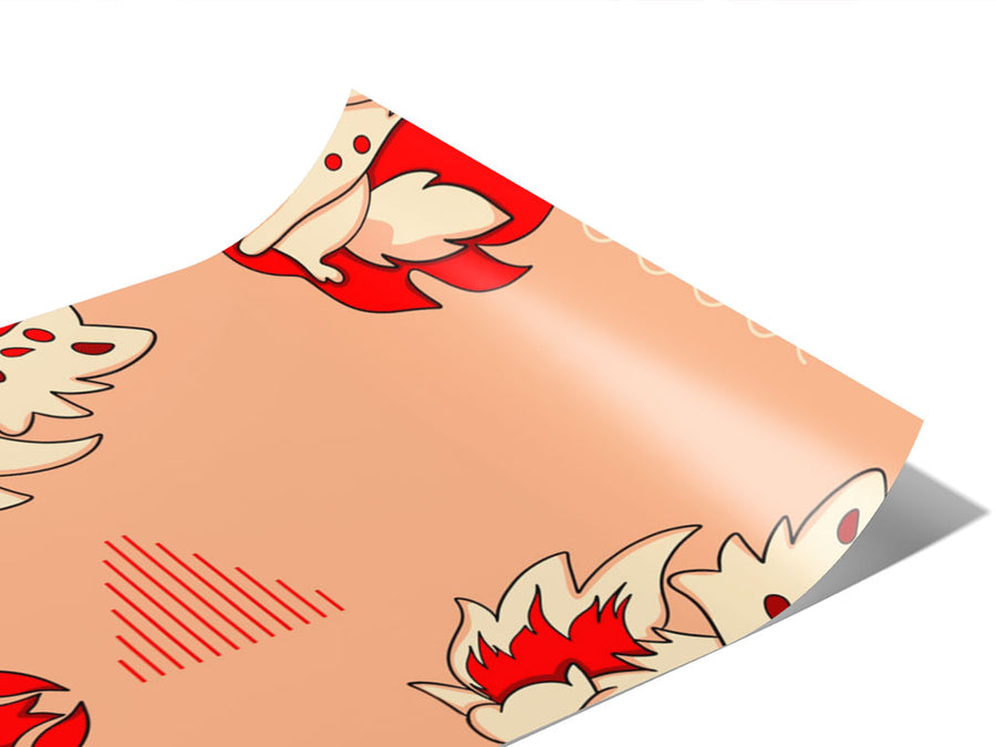 Lovely Kitsune Animal Vinyl Wraps~Rwraps Series 914 Digitally Printed Vinyl Wrap~0