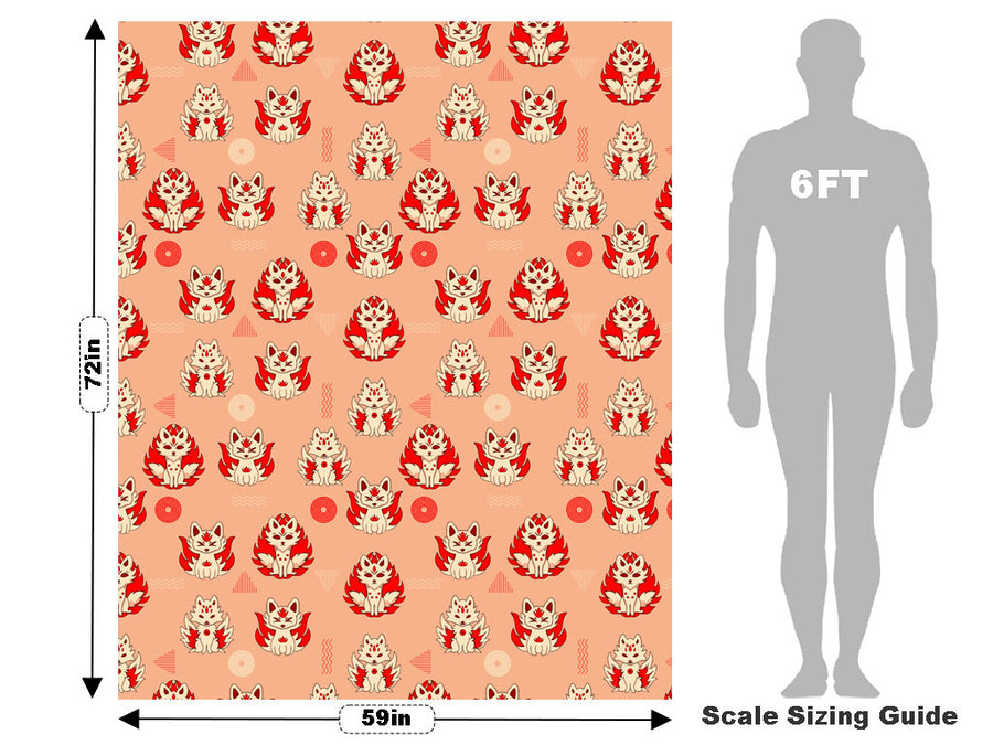 Lovely Kitsune Animal Vehicle Wrap Scale~Rwraps Series 914 Lovely Kitsune Animal Measurements~1
