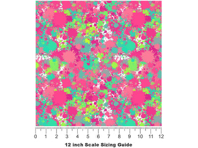 Lovers Spat Paint Splatter Vinyl Film Pattern Size 12 inch Scale~Rwraps Lovers Spat Paint Splatter Sizing Chart~2