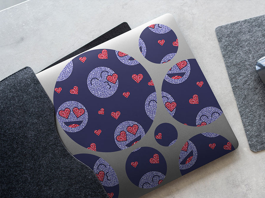 lovey dovey emoji DIY Laptop Stickers