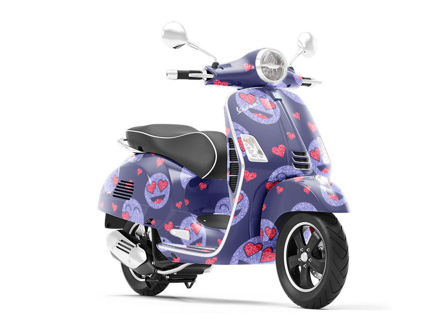 Lovey Dovey Emoji Vespa Scooter Wrap Film