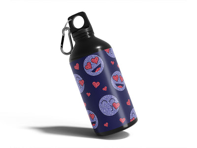 lovey dovey emoji Water Bottle DIY Stickers