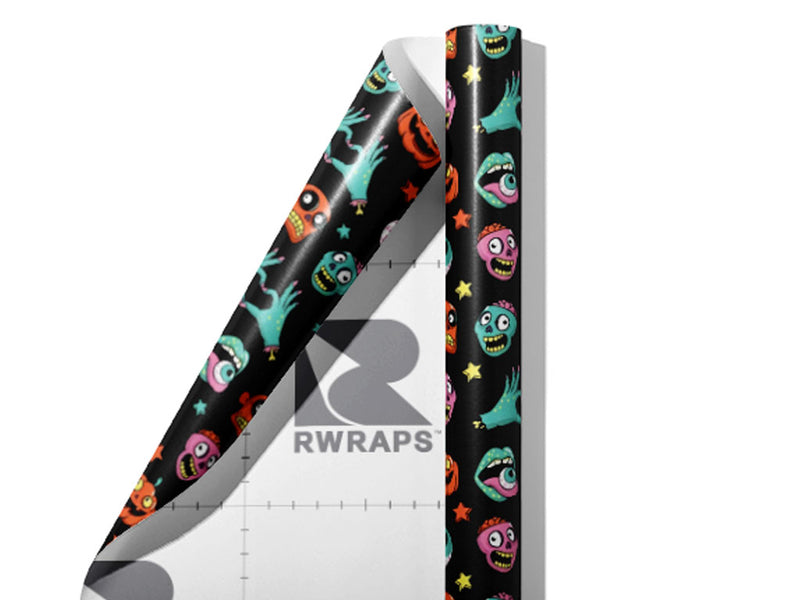 Loving Dead Zombie Wrap Film Sheets~Rwraps Series 914 Loving Dead Zombie Scrolled Sheet~3