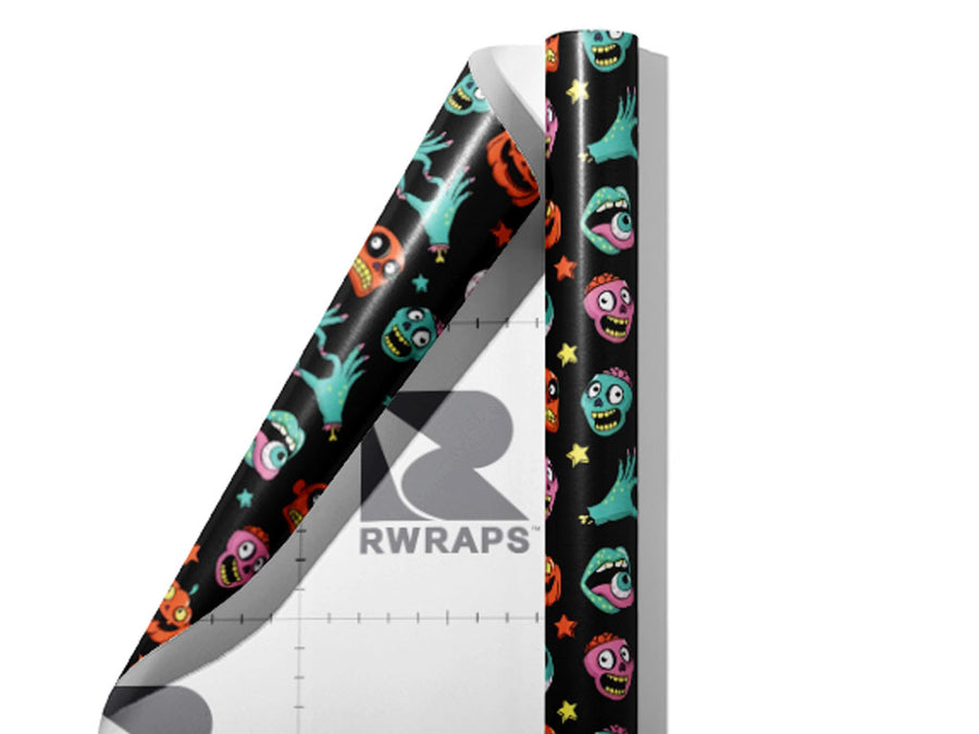 Loving Dead Zombie Wrap Film Sheets~Rwraps Series 914 Loving Dead Zombie Scrolled Sheet~3